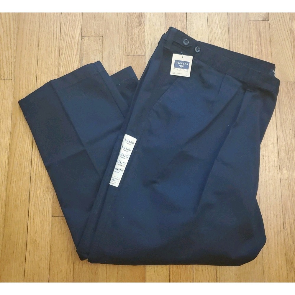 Levis Dockers Mens Pants 54x30 Blue Classic Fit Pleate 100% Cotton VTG 2004